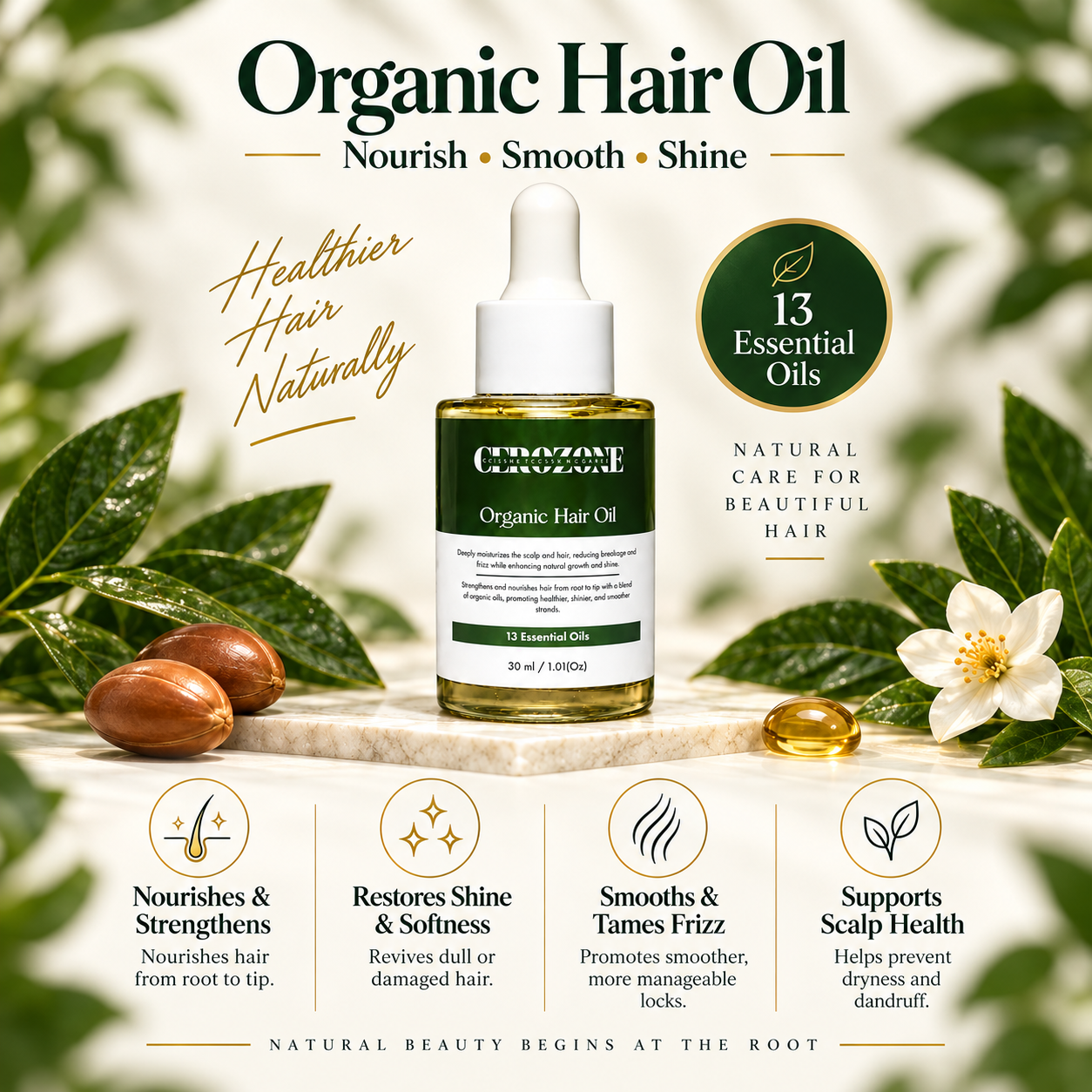 Organic Hair Oil By Cerozone