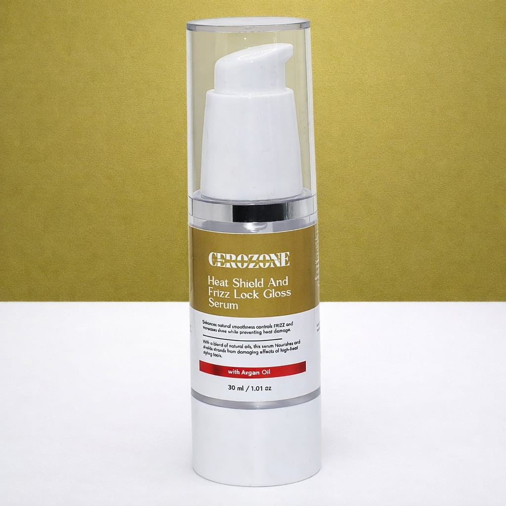 Heat shield and frizz lock gloss hair serum