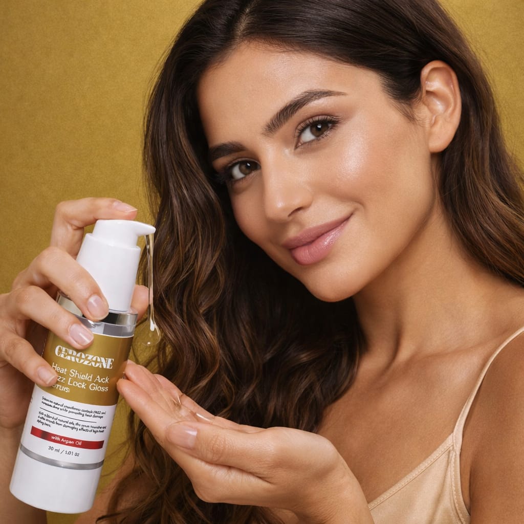 Heat shield and frizz lock gloss hair serum