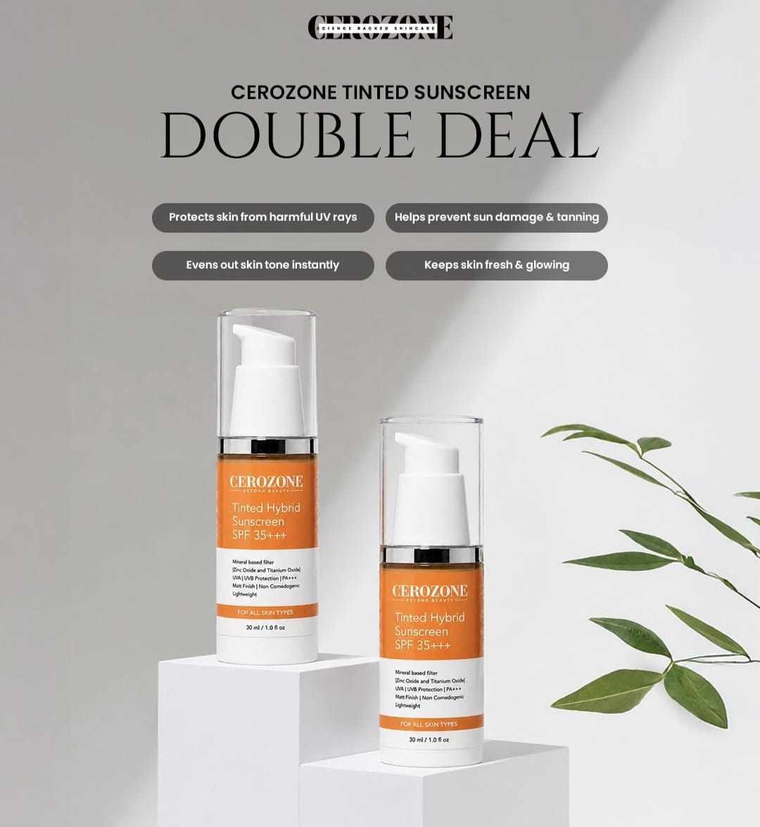 Cerozone tinted sunscreen double deal